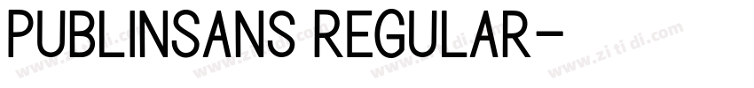 PublinSans Regular字体转换